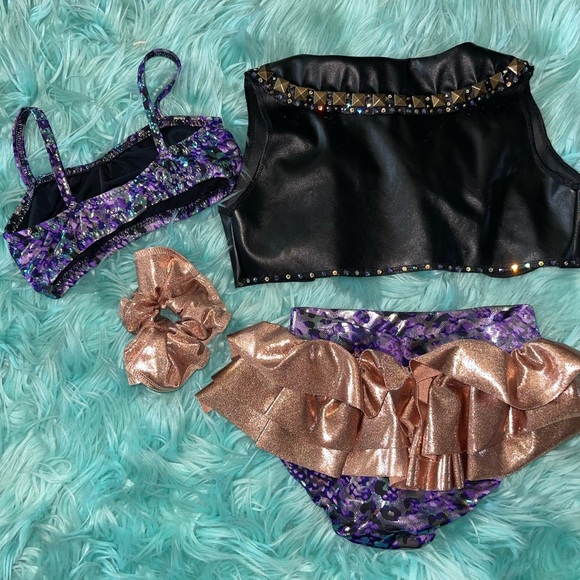 4 Piece Girls Jazz Costume - Picture 2 of 11